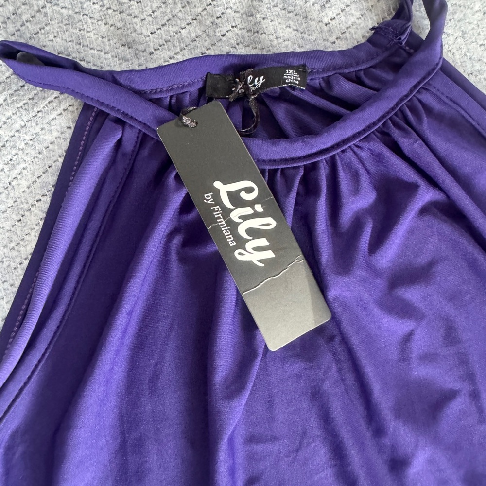 NWT Lily by Firmiana Purple Halter Mini Dress - 1XL